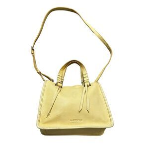 American Leather Mini Crossbody Satchel in Soft Yellow